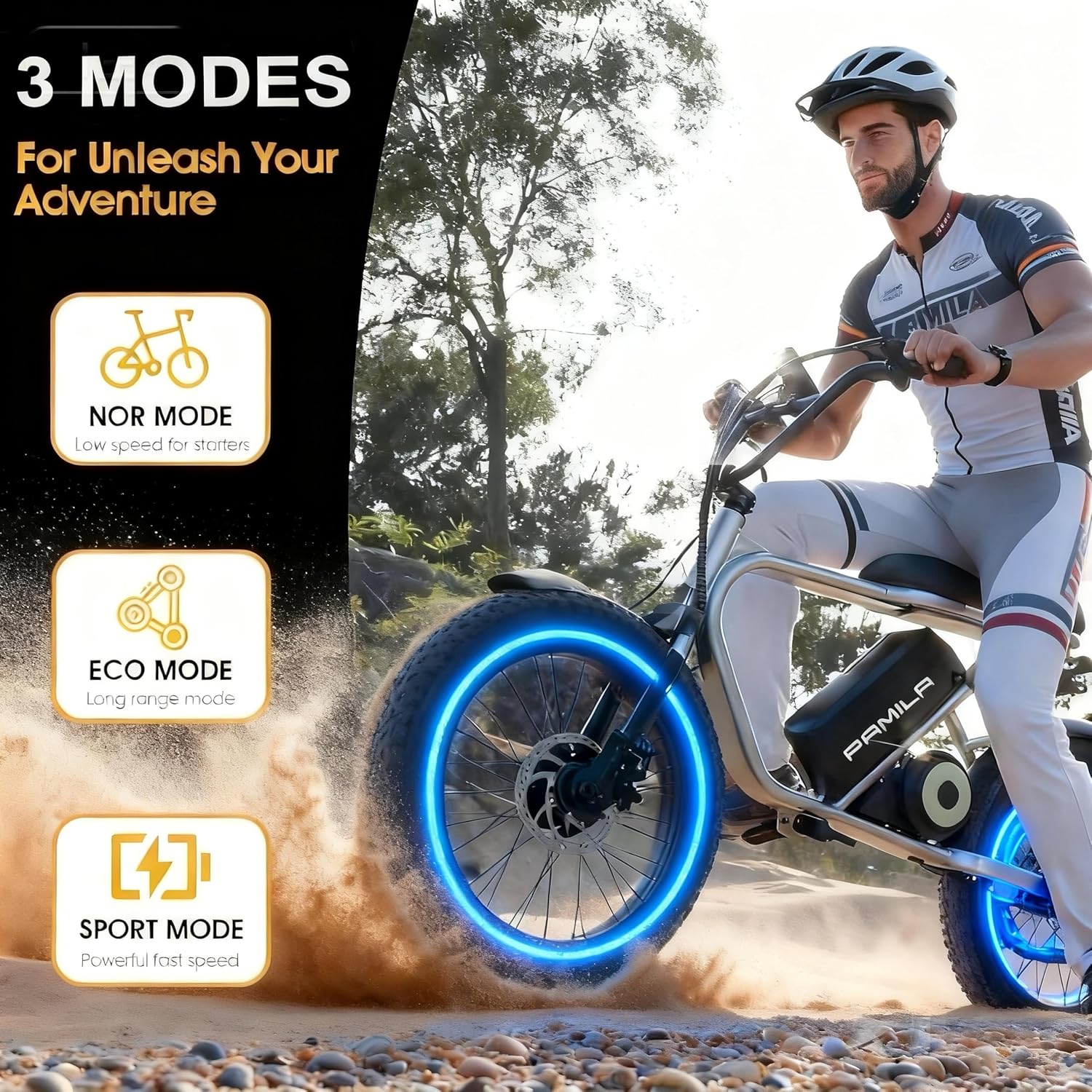 E3 Mid-Drive Electric Scooter Adults with Seat | 1000/1500W | 26 MPH & 40/80 Miles Range | 851.76/1365Wh Removable Battery | 20