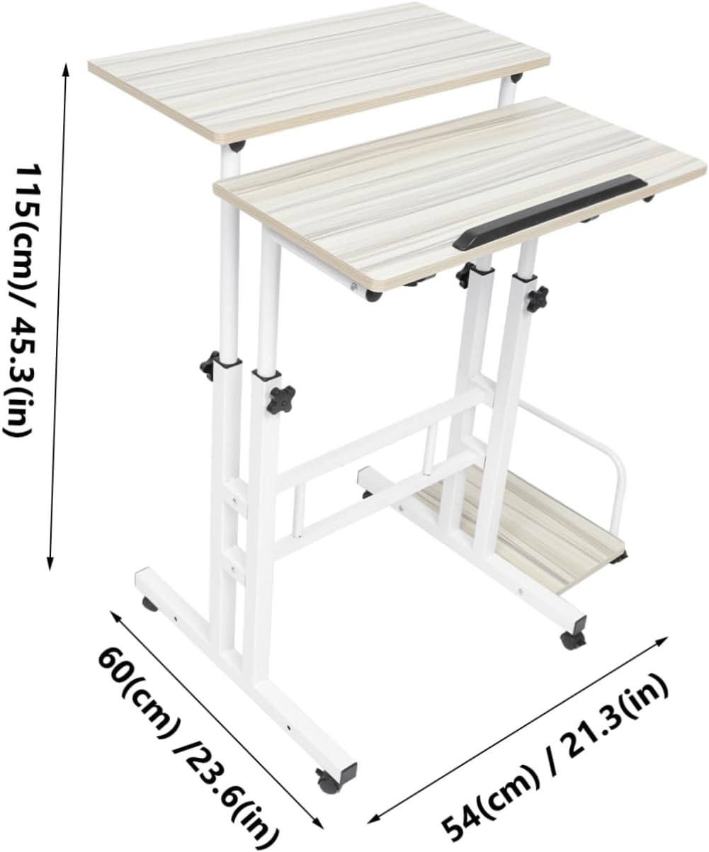 HOMSFOU Adjustable Standing Desk Converter for Laptop Veridesktop Computer Desk Riser Chic Work Table