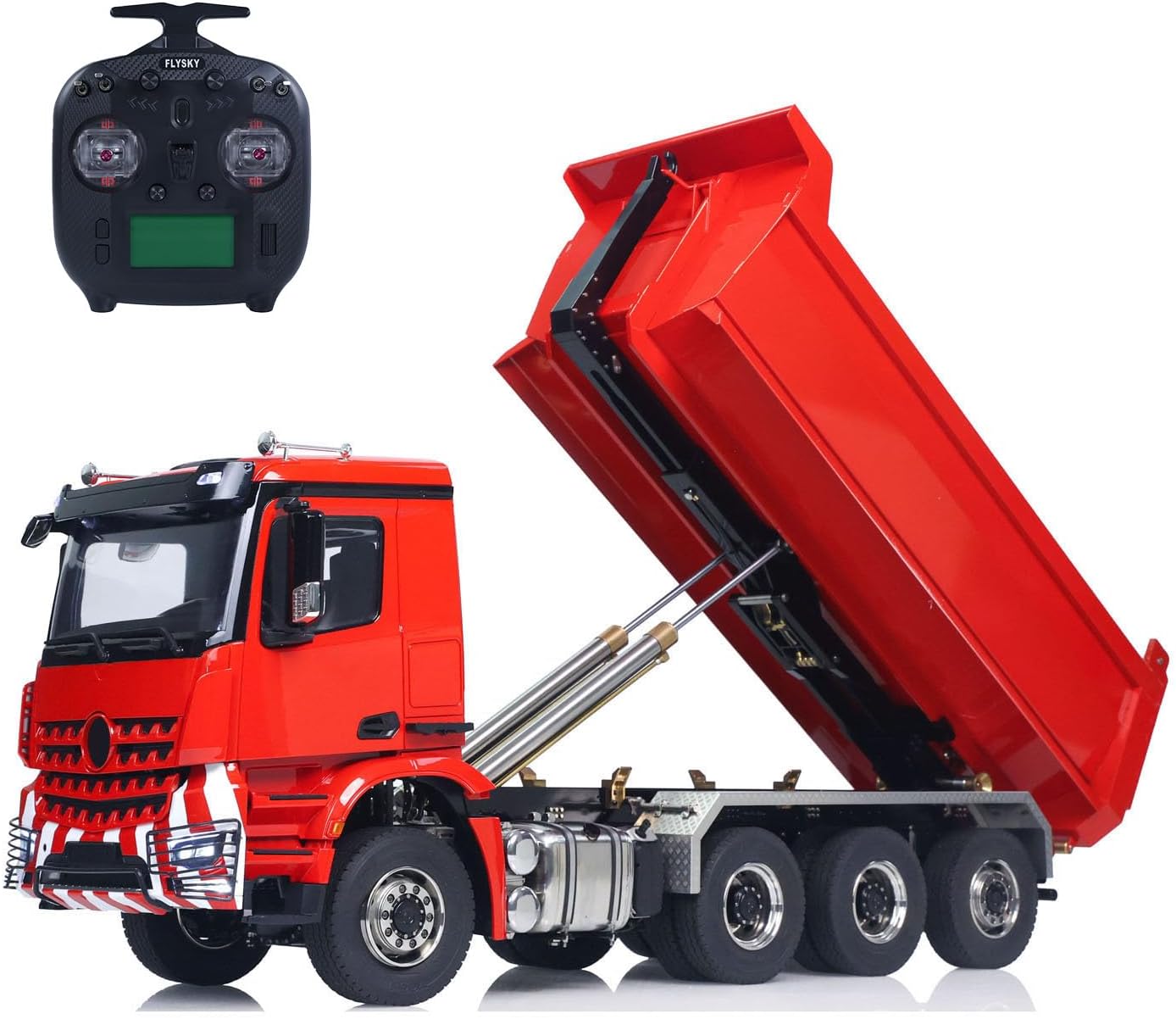 TOUCAN RC HOBBY 8x8 RC Hydraulic Full Dump Truck 1/14 Radio Control Dumper Tipper Car 3-Speed