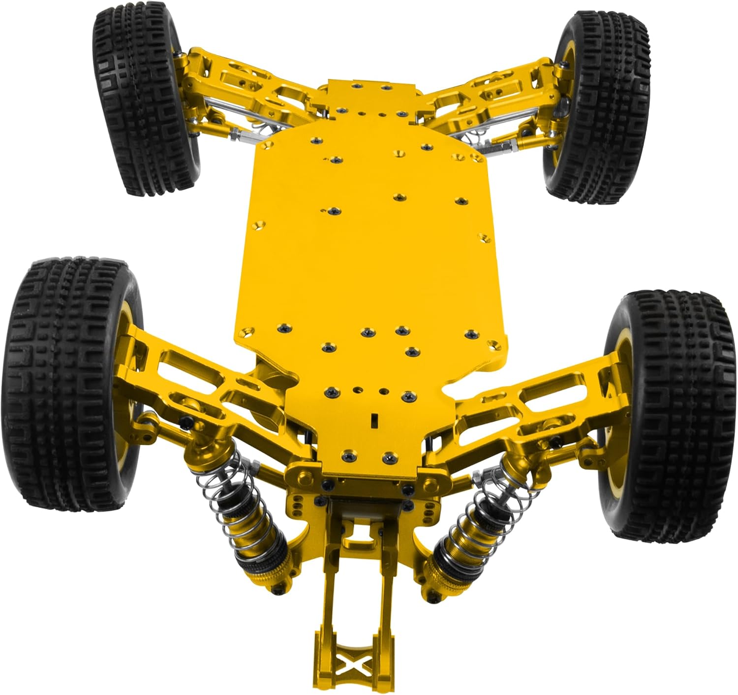 ShareGoo Metal RC Body Chassis Frame 1/14 4WD Frame Kit Compatible with WLtoys 1/14 144010 144001 144002 RC Car Upgrade Parts (Gold)