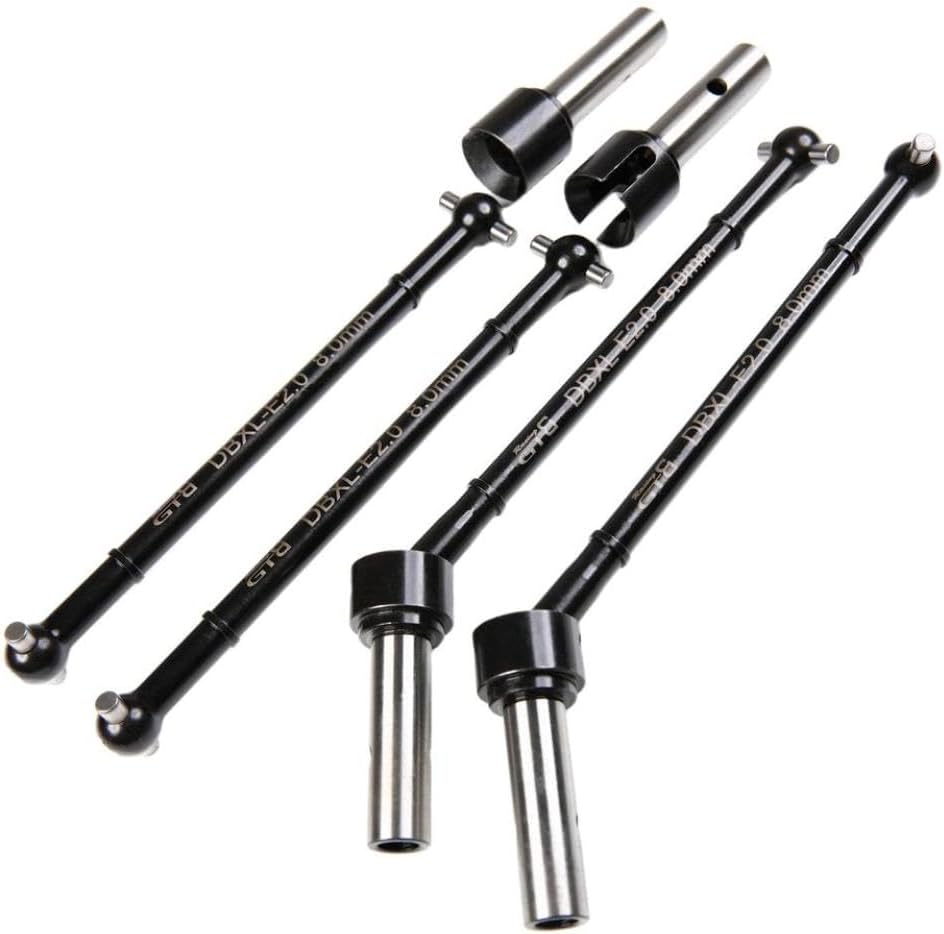 Front Rear Driveshaft Steel Dogbone Joint Set Part Compatible with GTBRacing RC 1/5 Car DBXL-E 2.0(Front Rear)