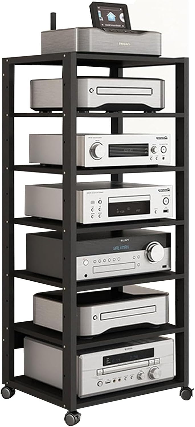 HOFSSI 5/6/7-Tier AV Media Stand Corner Rack