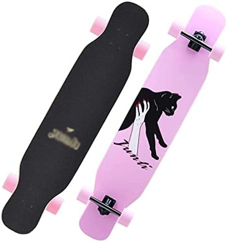 Four-Wheel Skateboard Road Skills Maple Four-Wheel Skateboard Street Professional Street Brushing Double top boy Dance Board Suitable for Adults and Teenagers