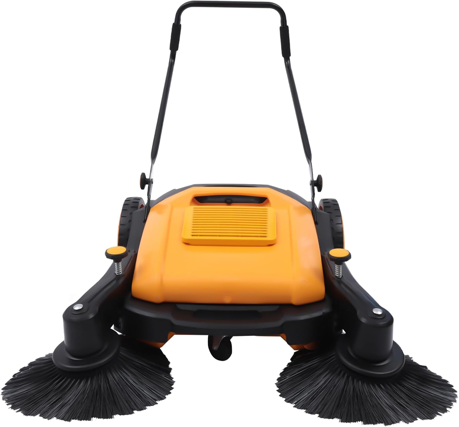 DDYOOK Twin Walk-Behind Outdoor Hand Push Floor Sweeper - 14.53 Gallon Capacity - 41