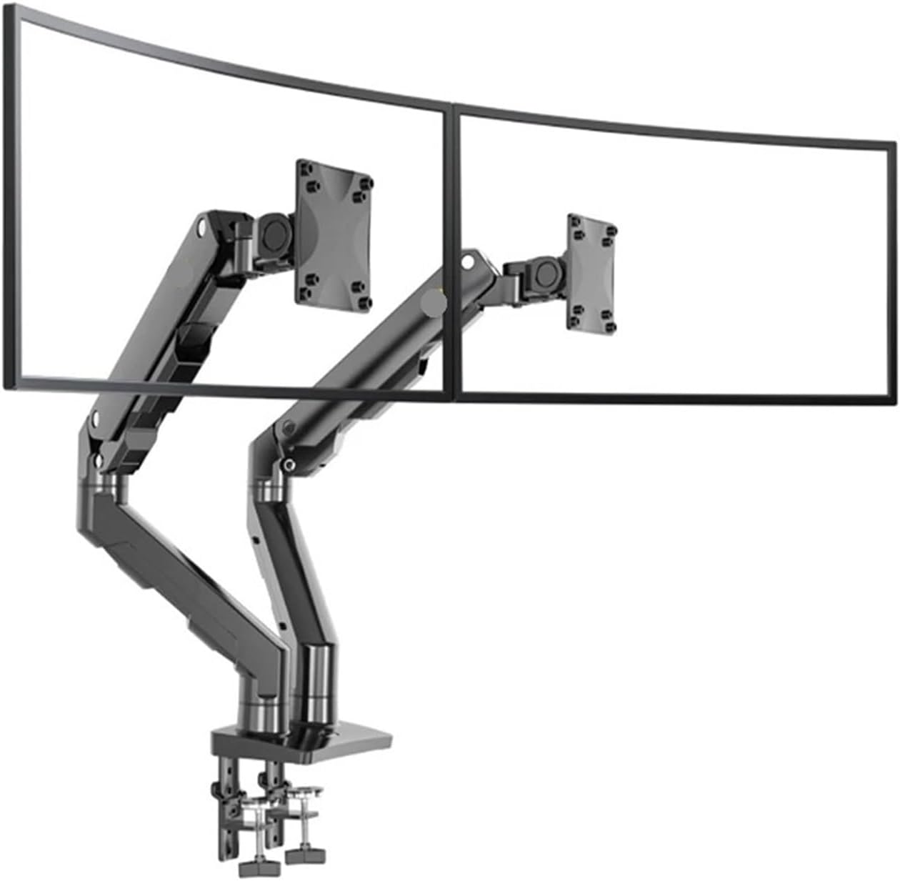 G55 Mechanical Spring Arm 27-34 Inch Dual Curved Screen Desktop Monitor Stand 5-16 kg Ultra Wide Monitor Stand with USB Port