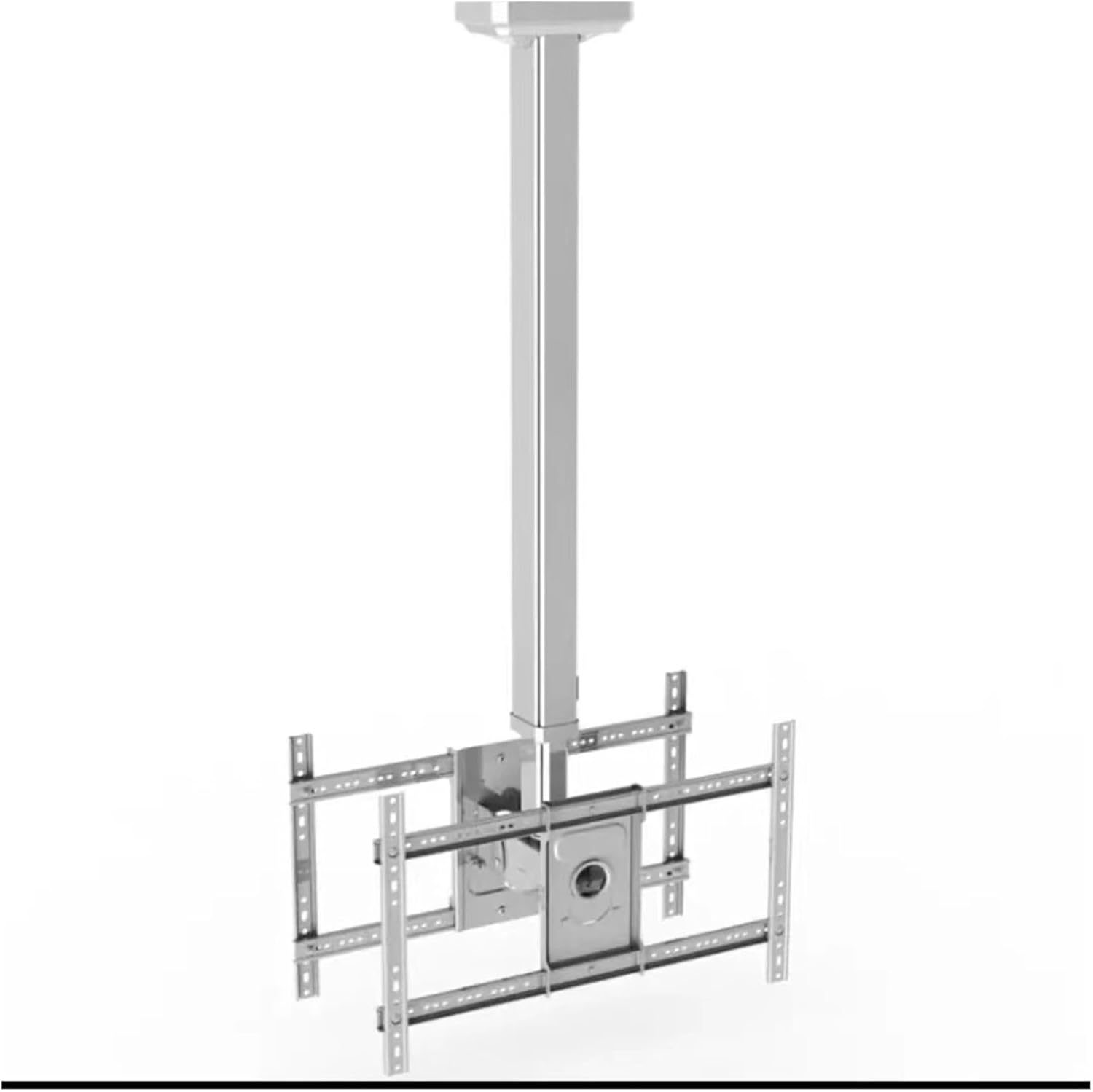 T5520 Dual-Screen TV Ceiling Mount Retractable Rotating Black 32-65 inches(Silver)