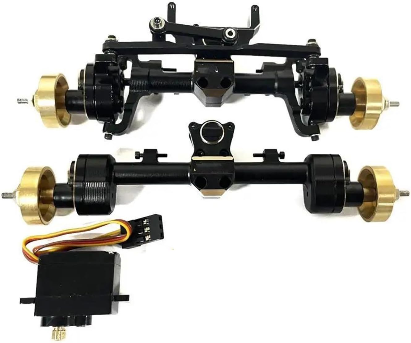 RC Vehicle Axles Compatible with AXIAL for SCX24 Aluminum Alloy Front Rear Axle Protector for 1/24 Rc Front Rear Axle Upgrade Parts Accessories