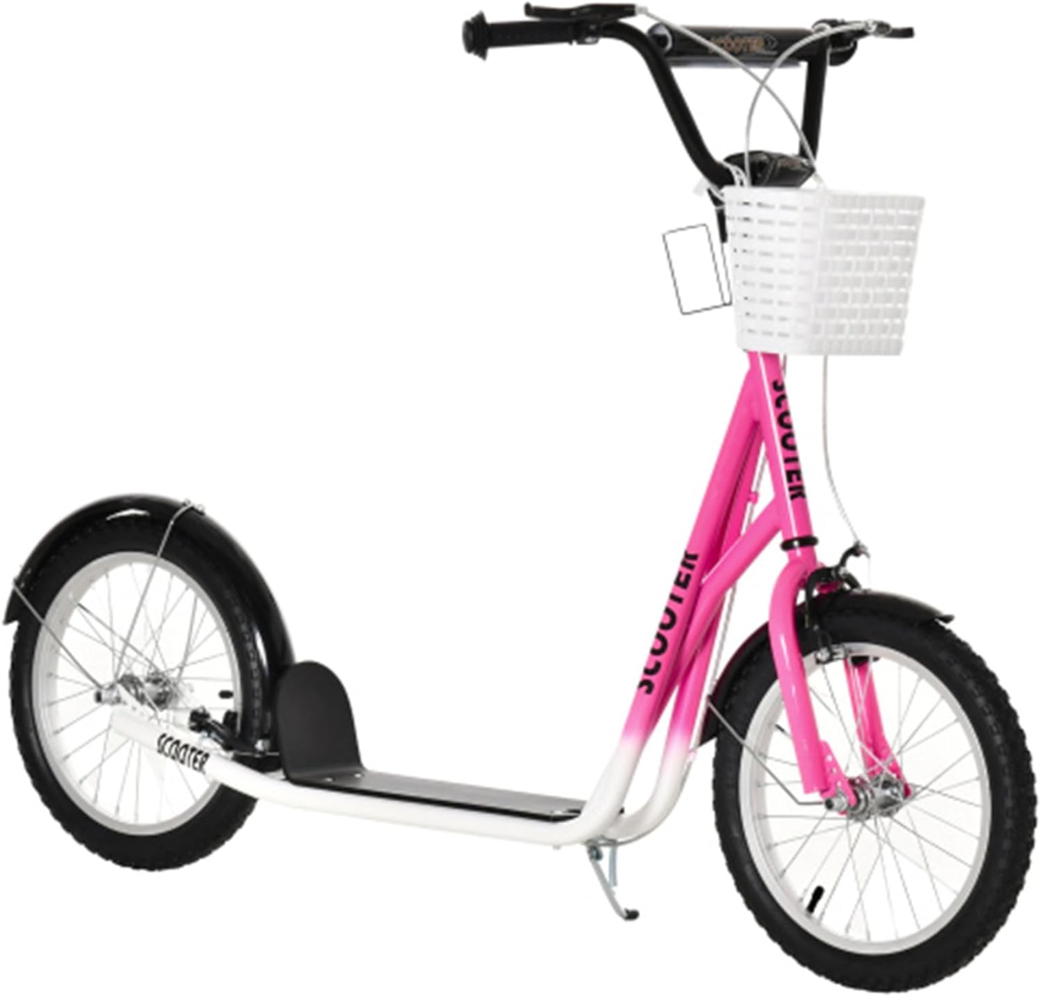 Youth Scooter, Kick Scooter with Adjustable Handlebars, Double Brakes, 16