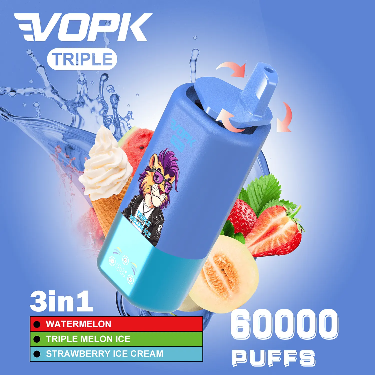 VOPK TRIPE 60K 3 in 1 (10pcs) - MYEU VAPES