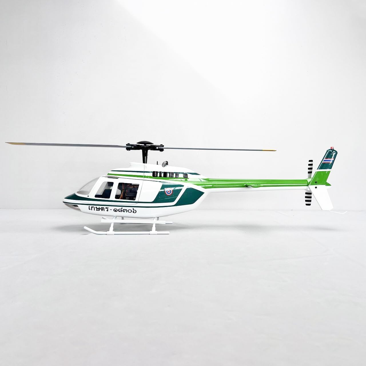 Roban 450 Size RTF B206 Green White RC Helicopter GPS Auto Return X1 Model
