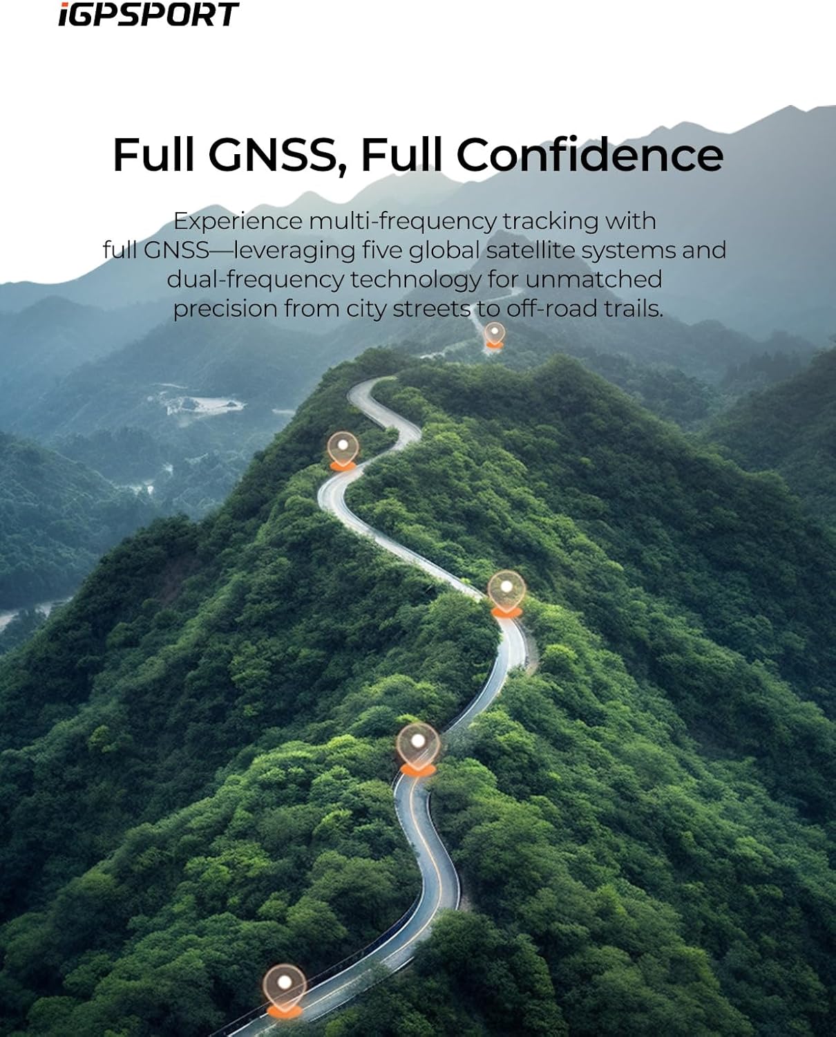 iGPSPORT BiNavi Bike Computer, 3.5‘’ Touch Screen Map Navigation Music Control Climb Tips, Wireless GPS Cycling Computer