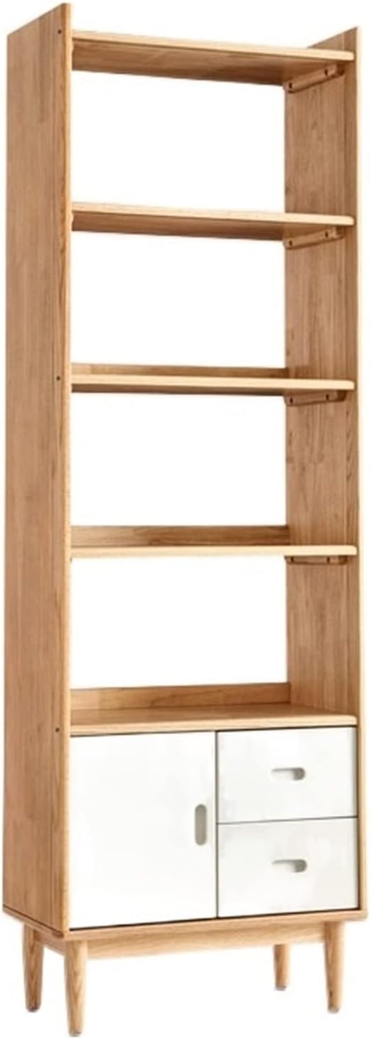 KIRANDY Solid Wood Bookcase, Floor Storage Grid Cabinet for Living Room Furniture (Color : 60x32x181cm)