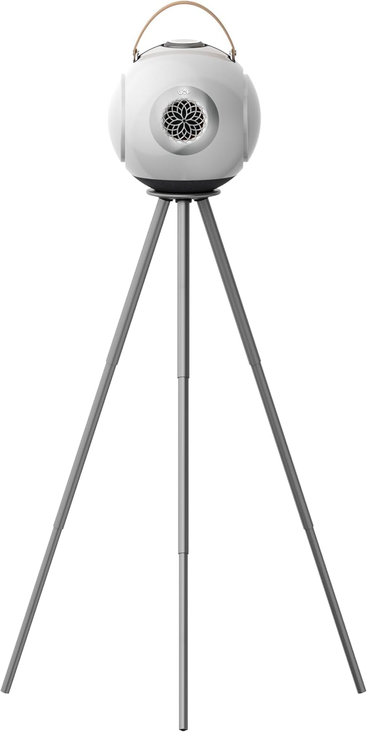 UB+ dB1 doubleBASS Waterproof Bluetooth Speaker White | 40W Hi-Fi Sound with Deep Bass, 20H Playtime, IPX5 & TWS Pairing (Glossy White with Tripod)