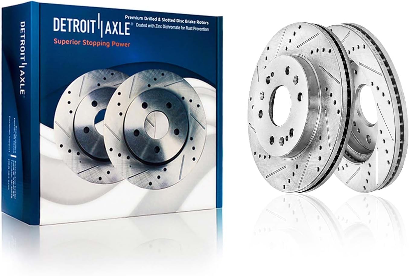 Detroit Axle - Brake Kit for GMC Chevy Silverado Sierra Suburban 1500 Yukon Escalade Tahoe Drilled Slotted Brakes Rotors Ceramic Brake Pads Replacement : 12.99