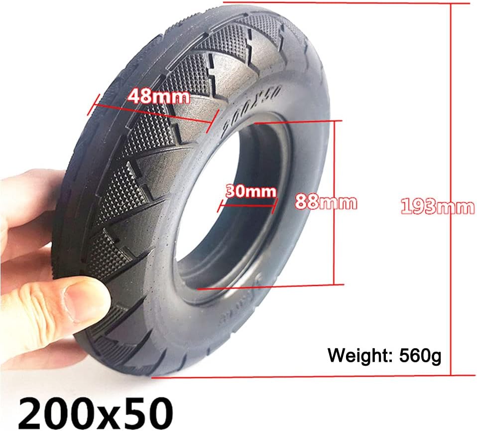200x50 Non-Inflatable Explosion-Proof Wear-Resistant Solid Tires 8 Inch Scooter Tire Replacement PartsSolid tire JPing