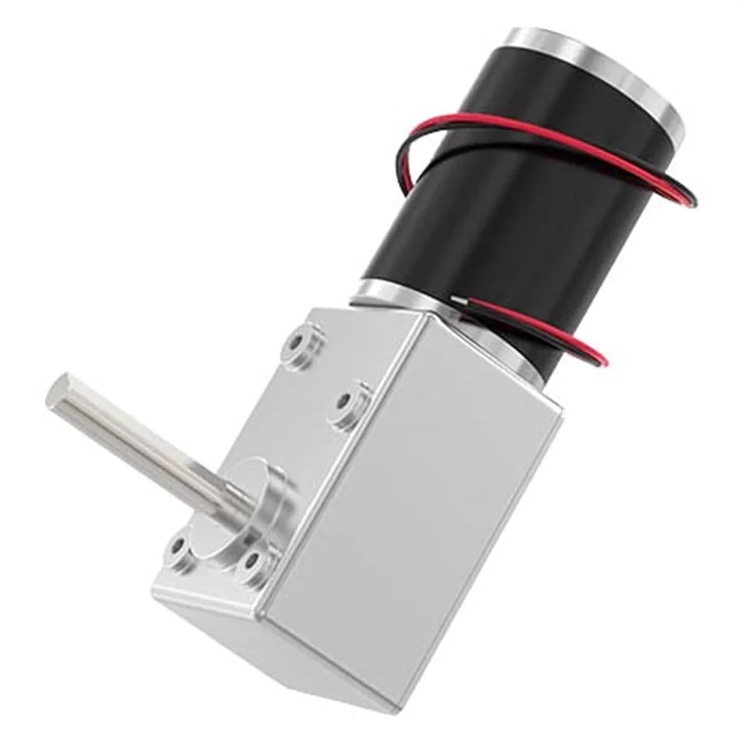 45zy Turbo Worm Reduction Motor DC 12V 24V Electric High Torque Low Speed Self Locking Gear Reducer Metal(with Bracket 24V,80 RPM)