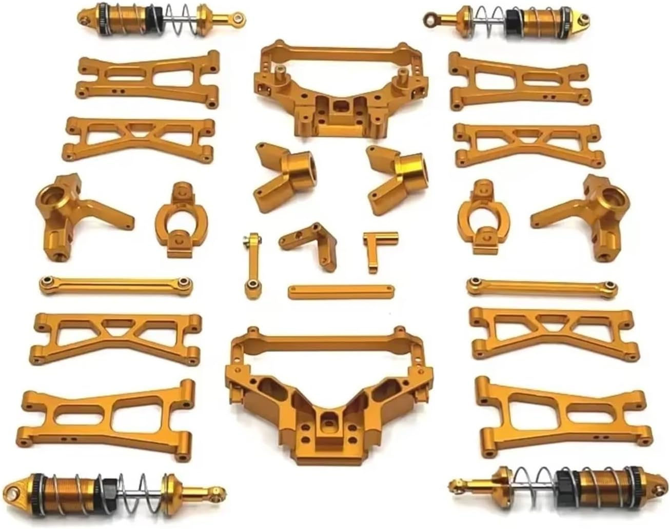 RC Cars Models For HSP 14321 14322 14331 14332 14421 14422 14431 14432 C8802 YDJ-D879 1/14 RC Car Parts Metal Upgrade Accessories Parts Replacement(Yellow)