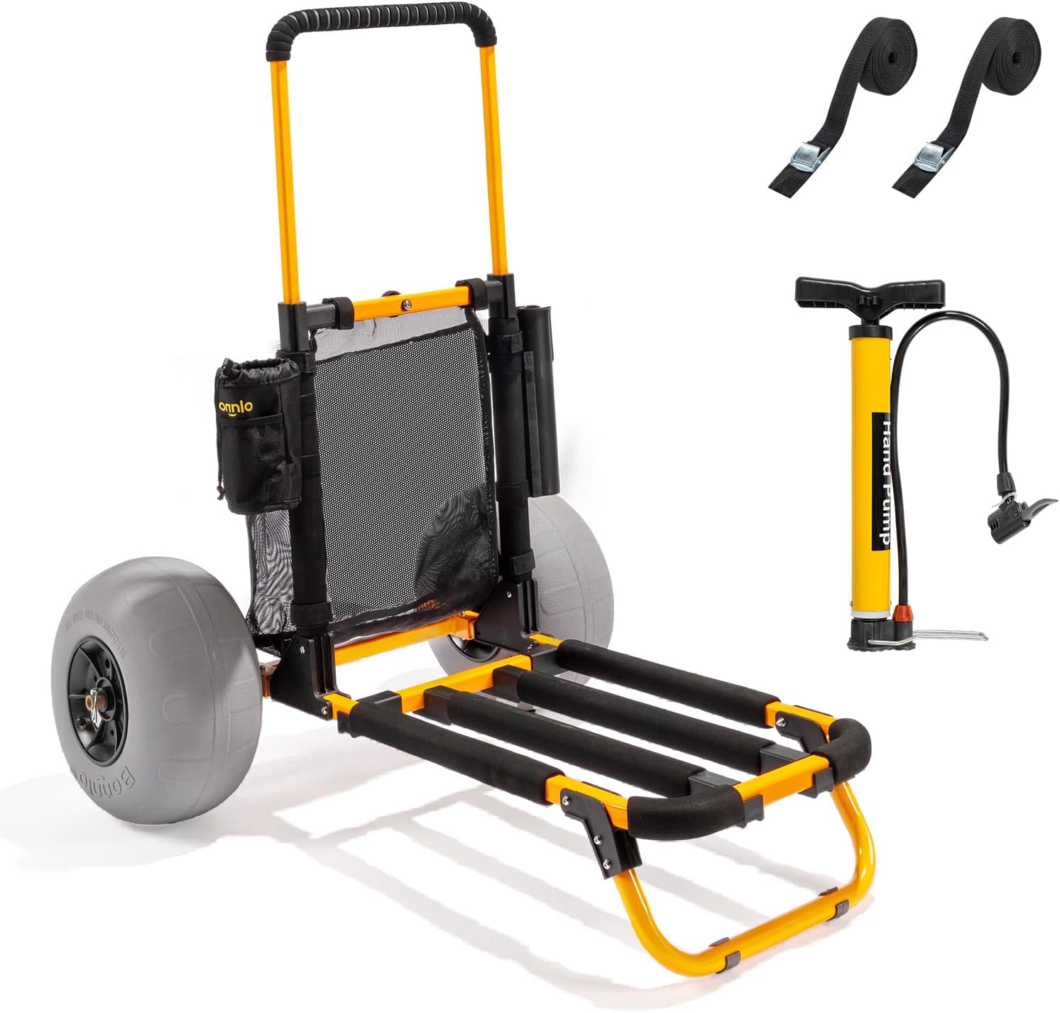 Bonnlo Beach Fishing Cart, Beach Wagon Trolley with 12