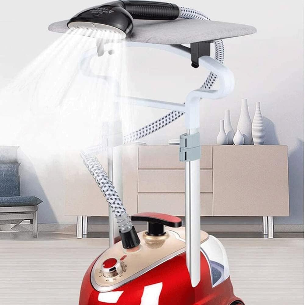 Clothes 2000W Vertical Garment Steamer Double Pole Quick Steam Household Small Hand-Held Steam Iron with Built-In Ironing Board and 1.8 L Water Tank (Gold)