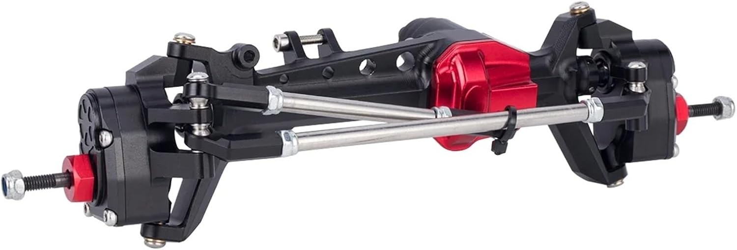 RC Car Parts for SCX10 III 1/10 for AR45P Offset Portal Axle with Constant Velocity Driveshift Adjustable Upper Link Mount RC Crawler Upgrades Car Parts(Black,Set)