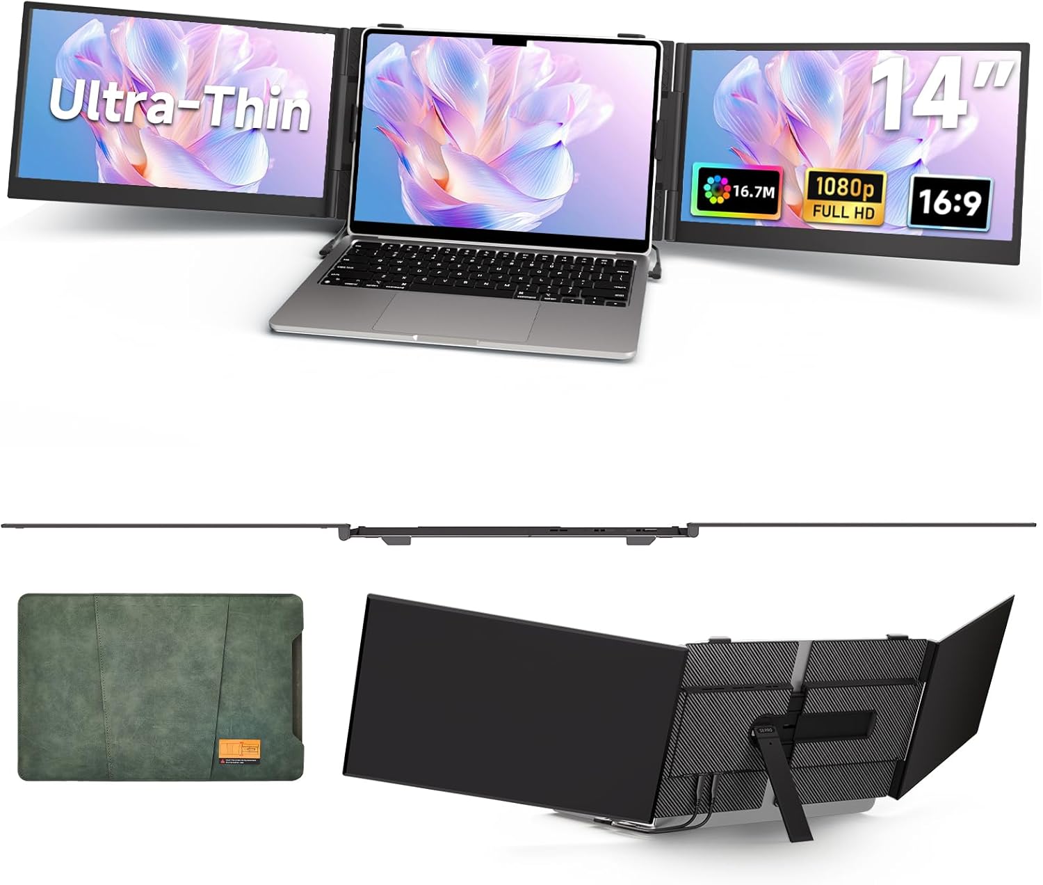 Triple Laptop Screen Extender, 2.2lb 14