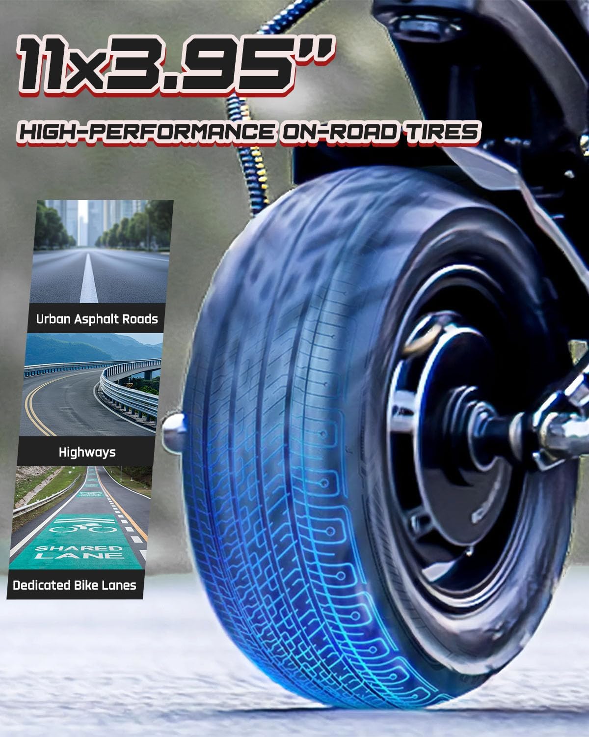 M YUME SCOOTER Raptor 6000W Motor Scooter, 50MPH 56/60 Miles 60V 27/30AH Electric Scooter for Adults, 11