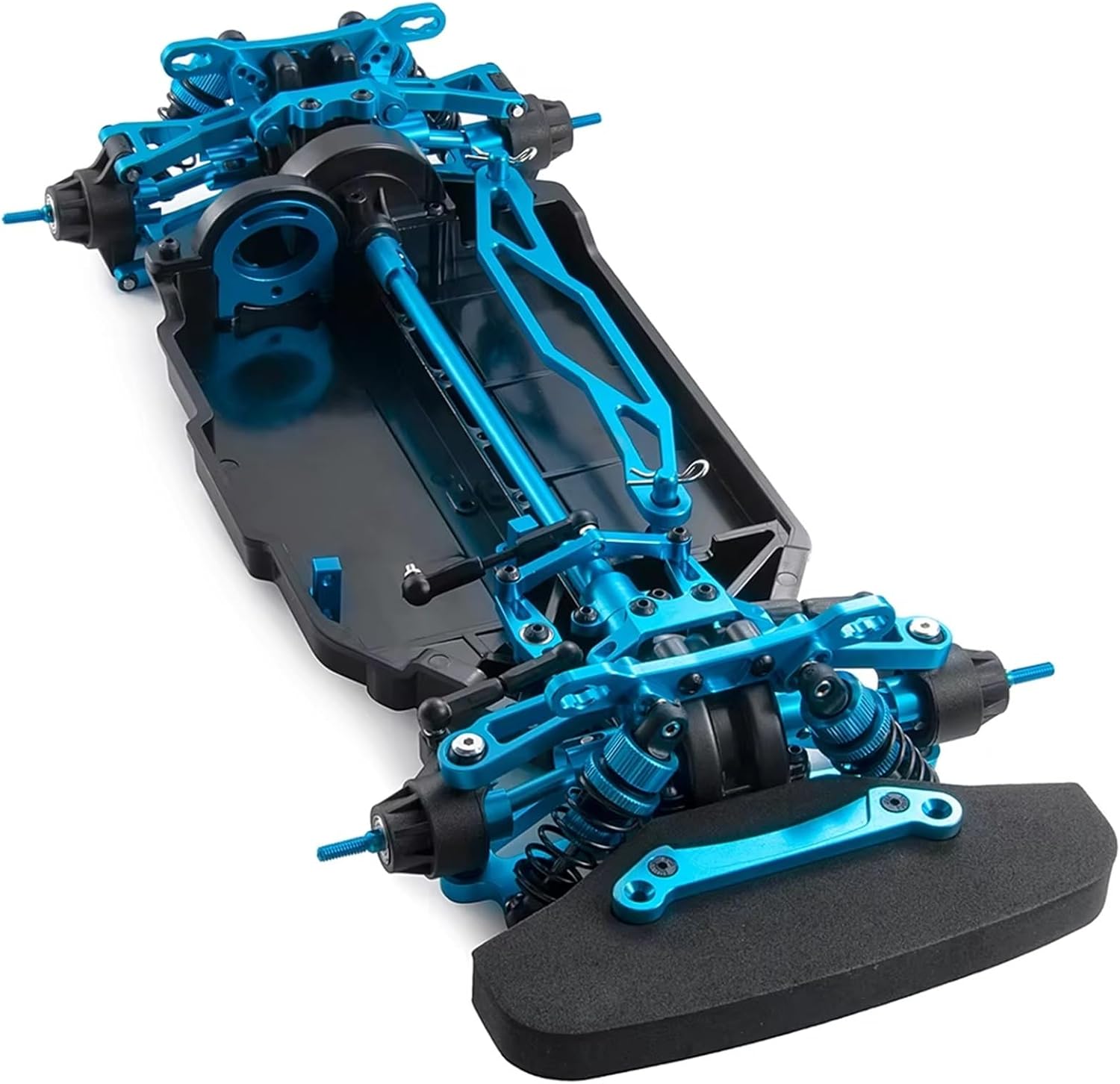 Compatible with Tamiya TT02 1/10 RC Drift Car Parts Metal Frame for Chassis with Shock Absorbers Wheels Accessories RC Accessories