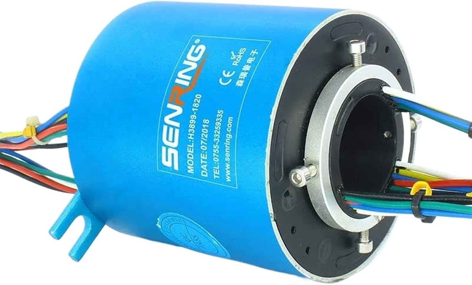 Slip Ring wiht Through Bores ID38.1mm OD99mm for 24 Circuits 10A Power Transmission for Rotating Equipment