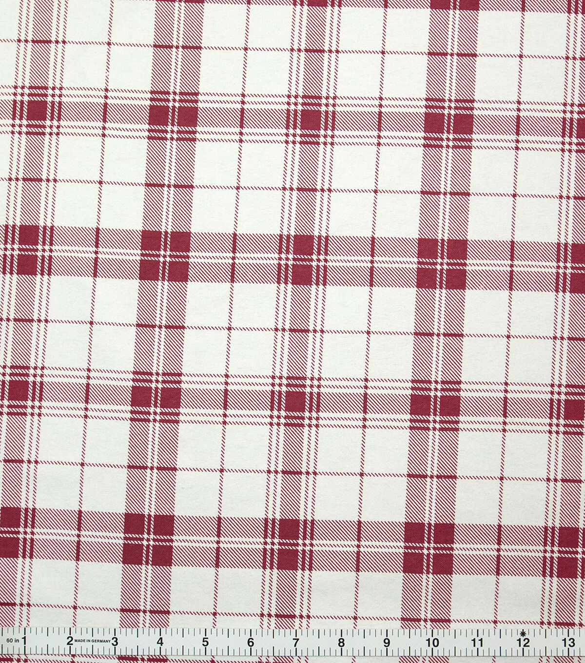 White & Red Plaid Super Snuggle Flannel Fabric