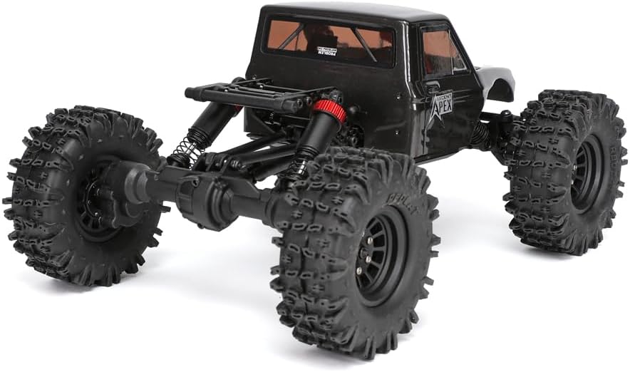Redcat Racing Ascent-18 APEX, 1/18 Scale Brushless Electric Rock Crawler, Carbon Fiber, 4WD RC Car for Adults with 2.4GHz Radio System (Gray)