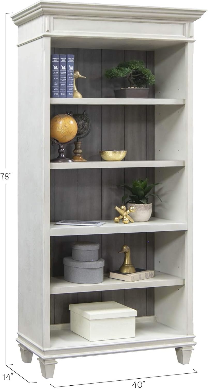 Martin Furniture Open Bookcase, White