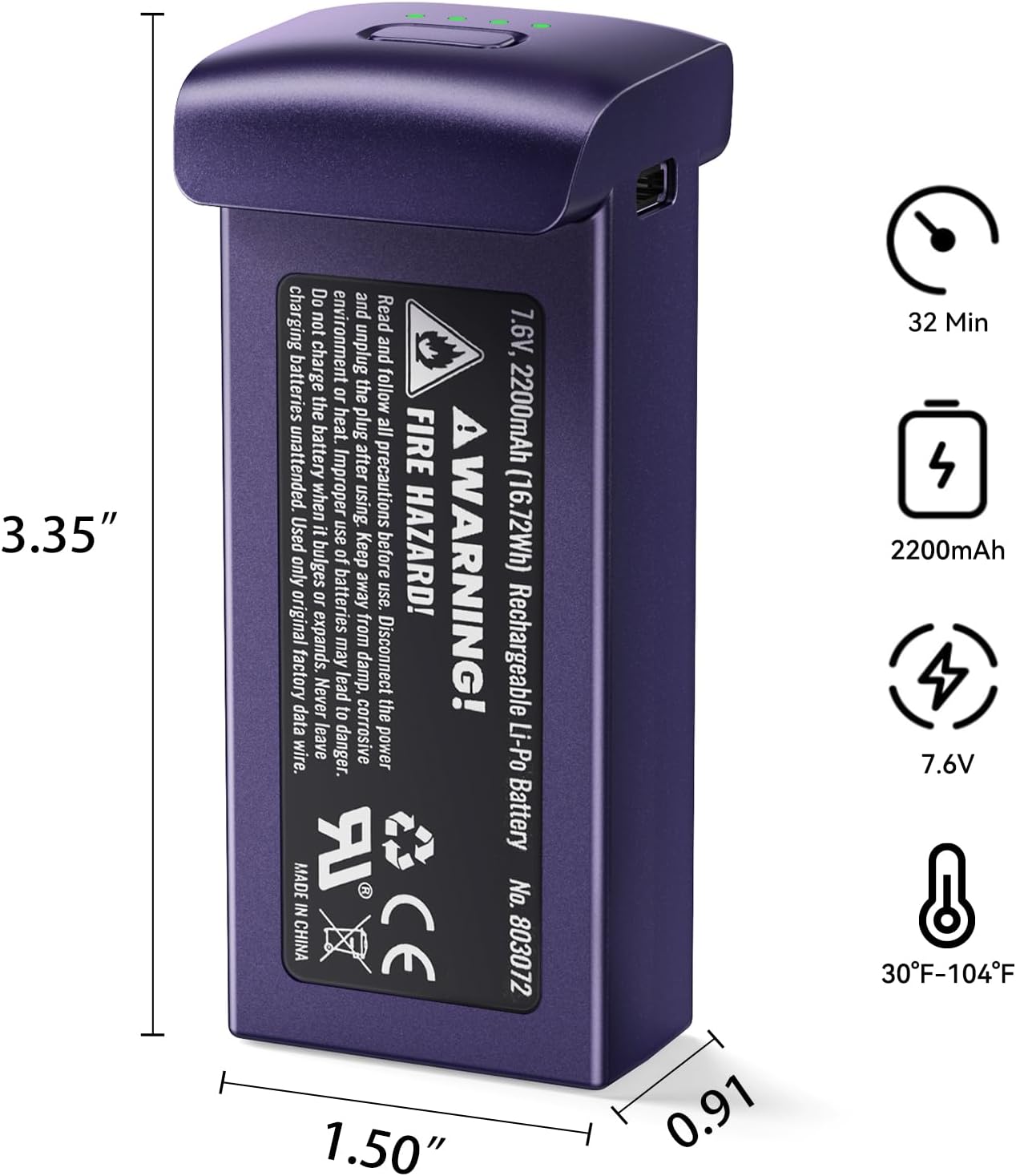 V11MINI 4K Drones with Camera for Adults and V11MINI 4K Original Intelligent Flight Battery 2200mAh 7.6V Replacement,Total 128 Mins Flight Time with 4 Batteries