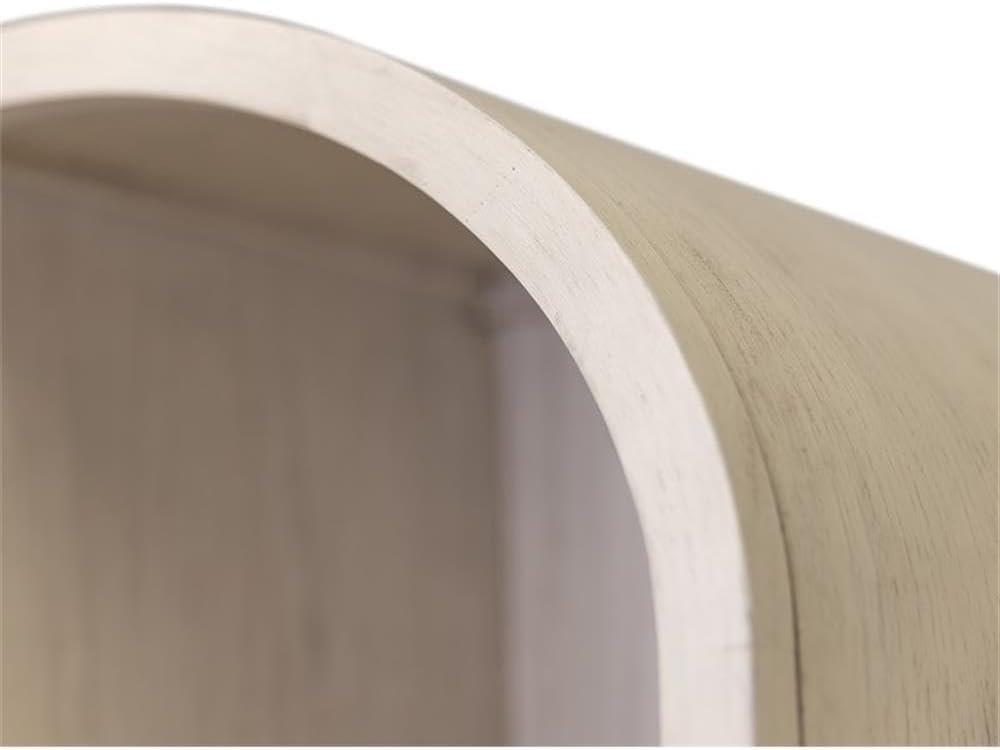 Pemberly Row Wood Arched Display Cabinet/Bookcase Fully Assembled in White