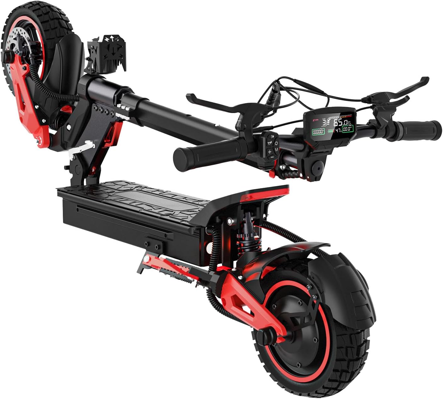 Electric Scooter Adults Offroad - 1600W Powerful Motor 31MPH Fast Electric Scooters,30-37long Range w/ 48V 18AH Battery, 11