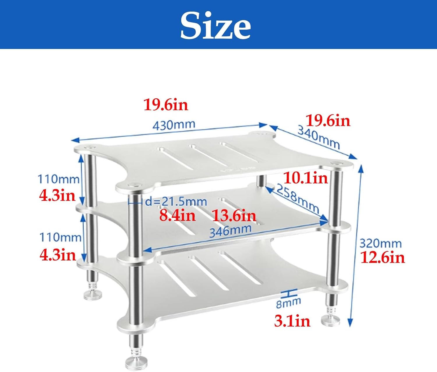 3-Tier AV Media Stand