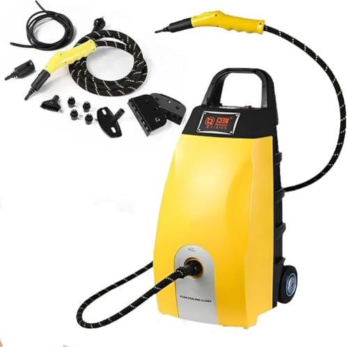 2500W/3000W High-Pressure Steam Cleaner, 3.5L Portable Steamer with 8 Accessories, Fast 15S Heat-Up, Ideal for Kitchen, Bathroom, Grout & Car Detailing - Yellow