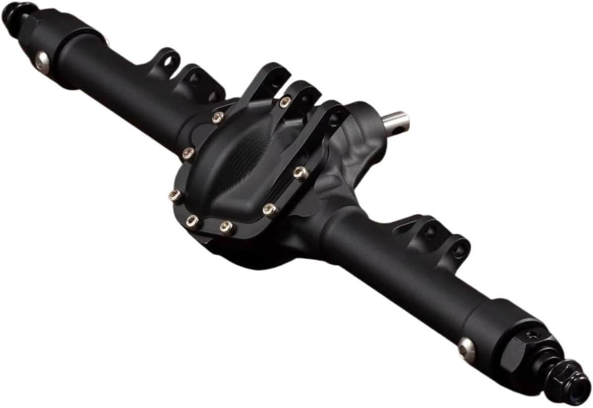 Rc Crawlers Axles for Axial for SCX10 II VS4-10 for Rock Straight Axle Set CNC Machined Aluminum RC Crawler with SOA Servo Mount Chassis Model(Silver)