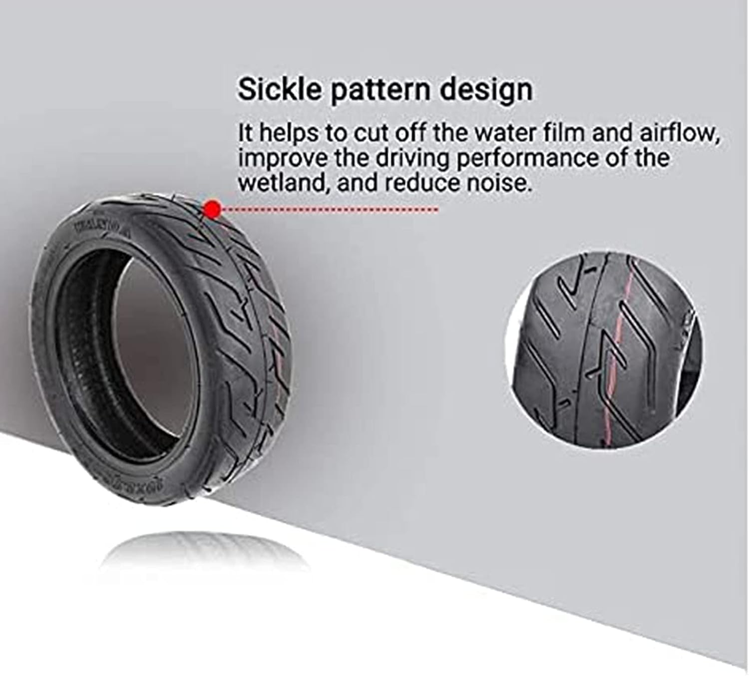 10 Inch 10x2.70-6.5 Non-Slip Thickened Rubber Wheel Tire for Scooter