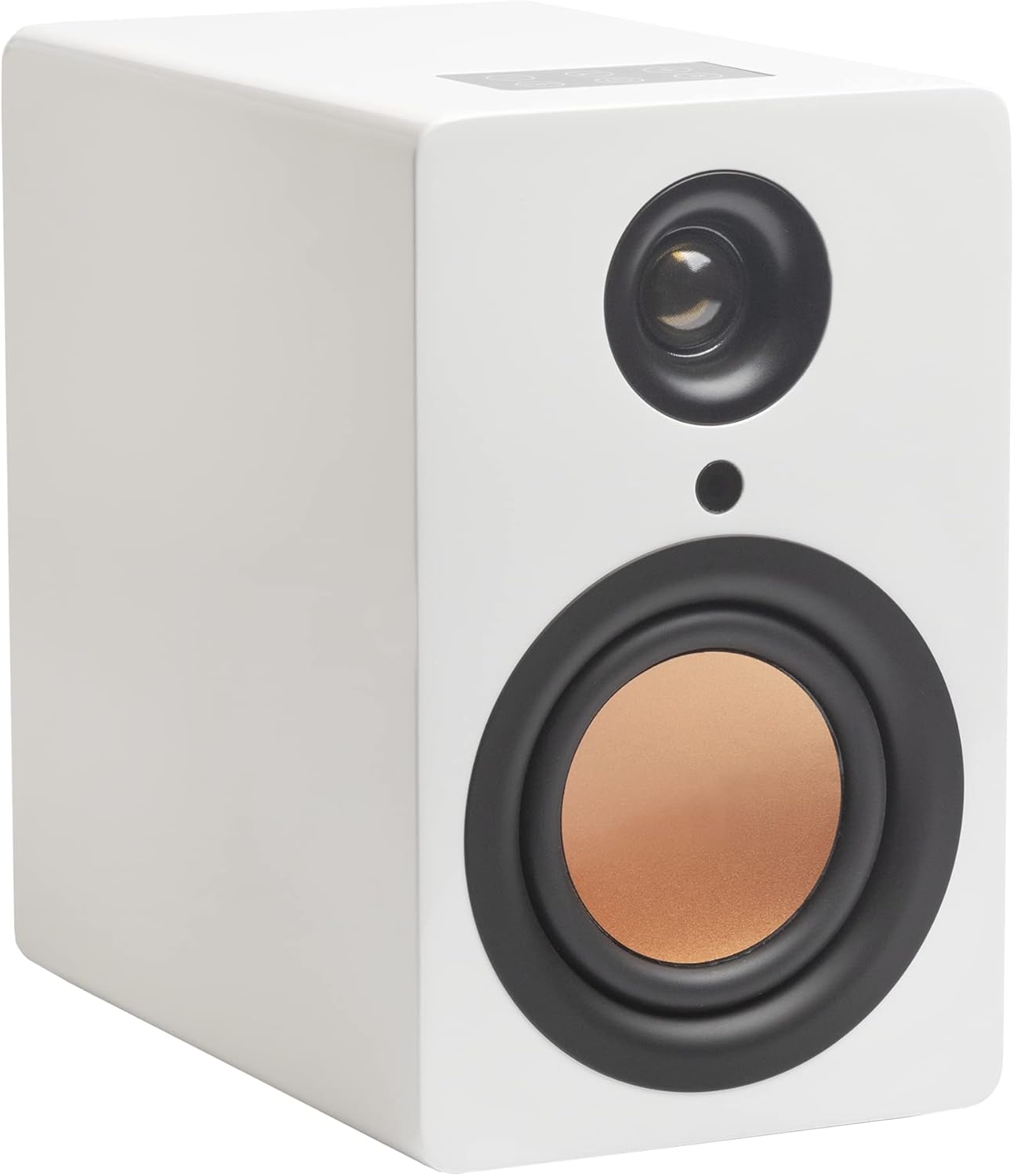 uStream One Active Stereo Speakers - TV Sound - NO Wire Between Left & Right Speaker - SOUNDBAR Killer - White