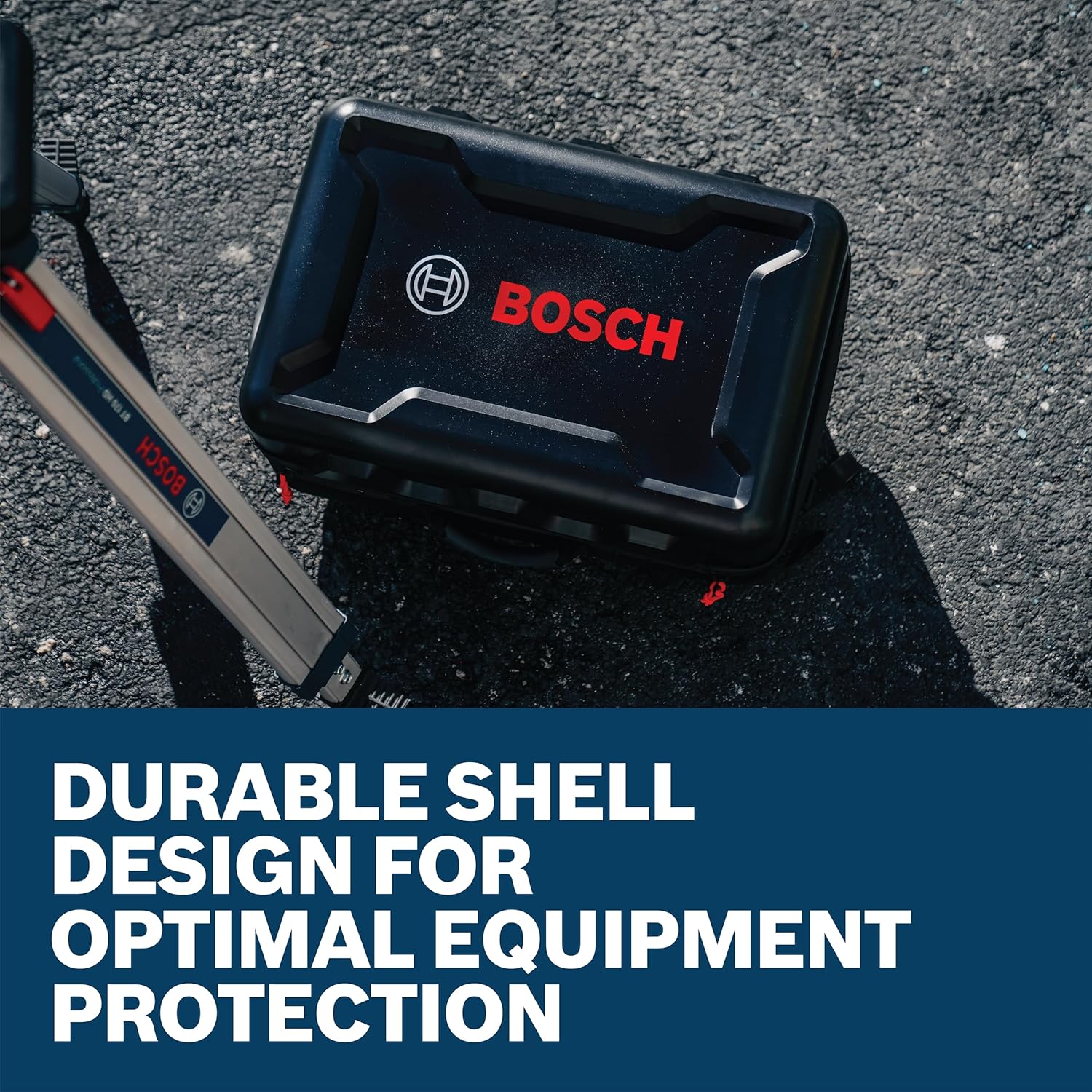 Bosch GBP21-17 Rotary Laser Tool Backpack - Durable Blow-Molded Shell, Customizable Foam Interior Storage, Padded Back, Laptop Compartment, Waterproof Zipper
