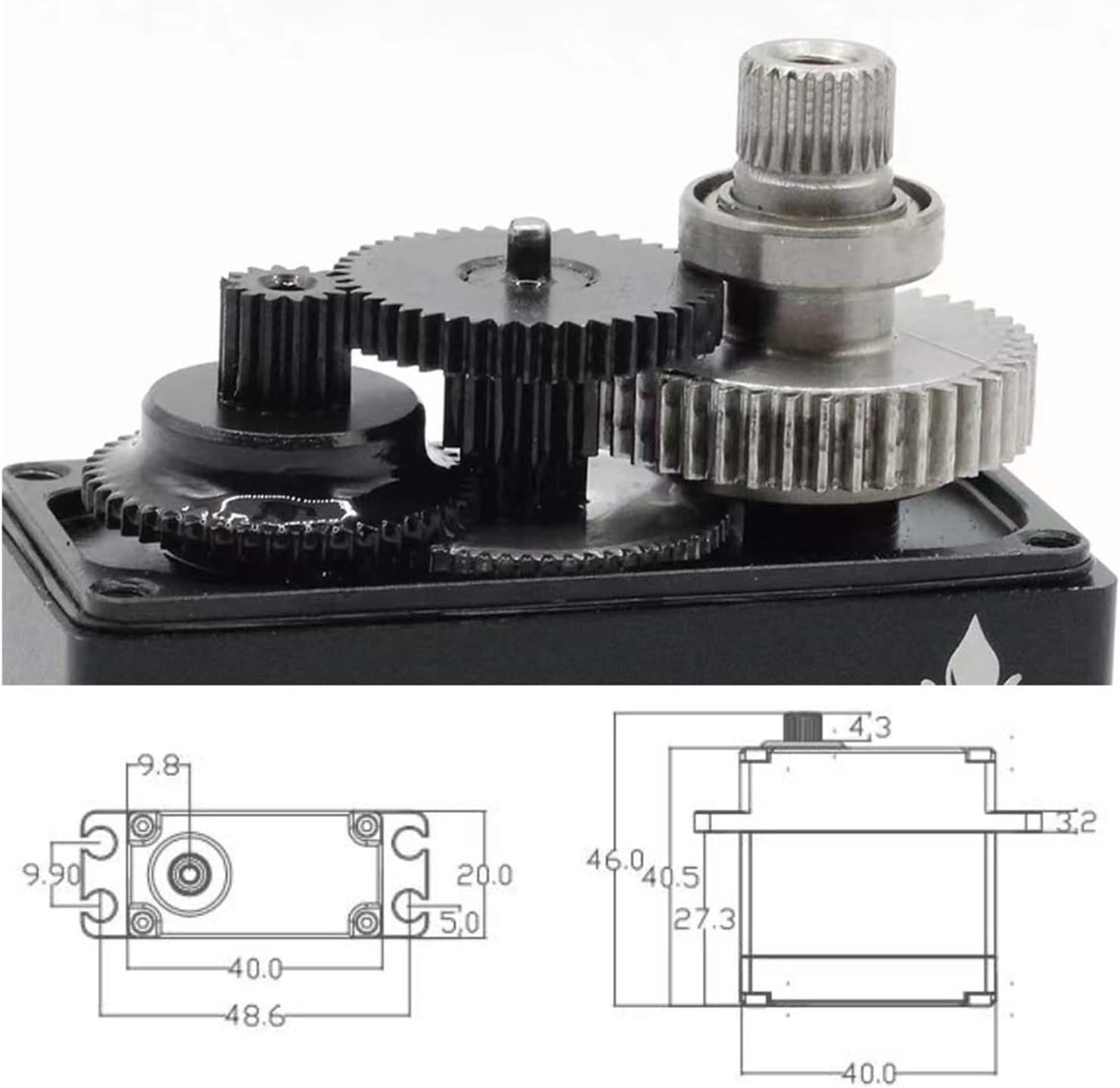 Servo 50KG Waterproof Servo BLS-HV50MG 180°/270°/360° Aluminum Alloy Digital 14V High Voltage Brushless Servo(BLS-HV8050GS 360)