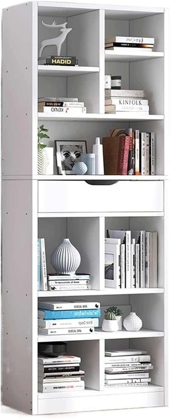 Book Shelf Living Room Cabinet Storage Cabinet Vertical Economical Bookshelf Against Wall Debris Floor Shelf Household Bookshelf Bookcase (Color : Blue Size : 124x20x50CM) (Green 153x20x50CM)
