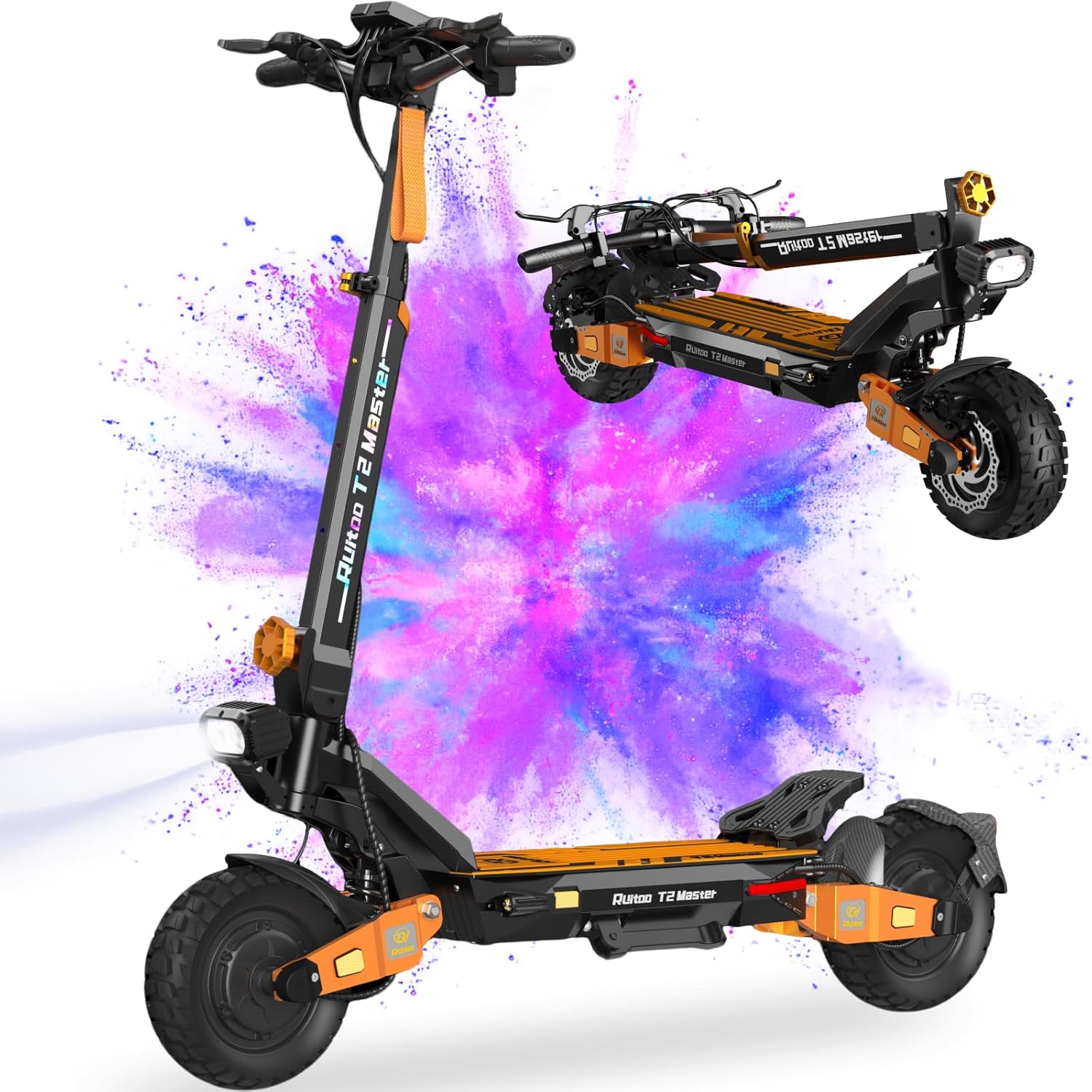 T2 Max/ T2 Master Electric Scooter, 1000W/ 3200W Brushless Motor, 30-37Mph, 34-41 Miles Range, Foldable E-Scooter for Adults