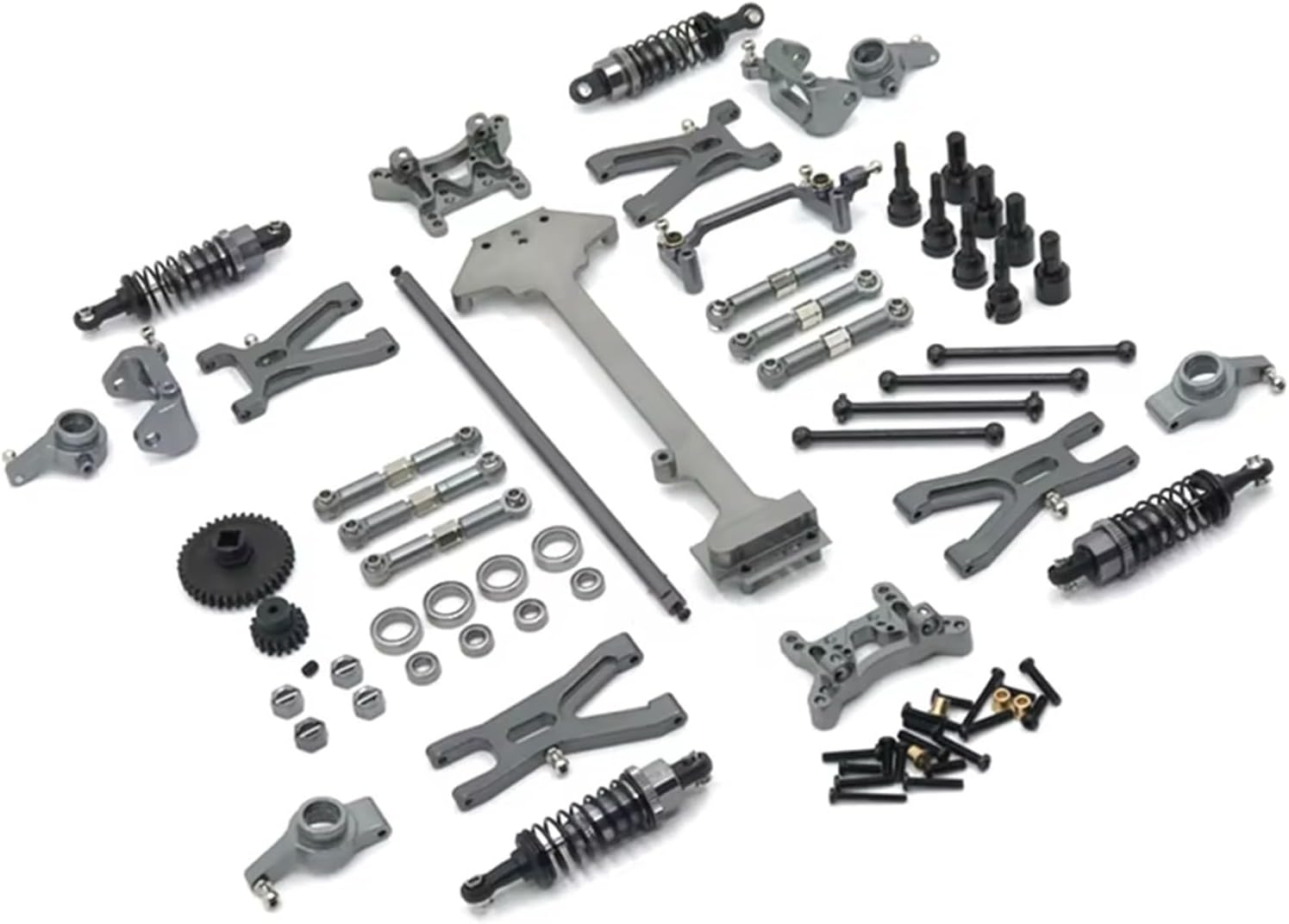 RC Repairs Spare Parts For WLtoys A949 A959 A969 A979 K929 1/18 Metal Upgrade Replacement Parts Set Remote Control Car Accessories(Gray)