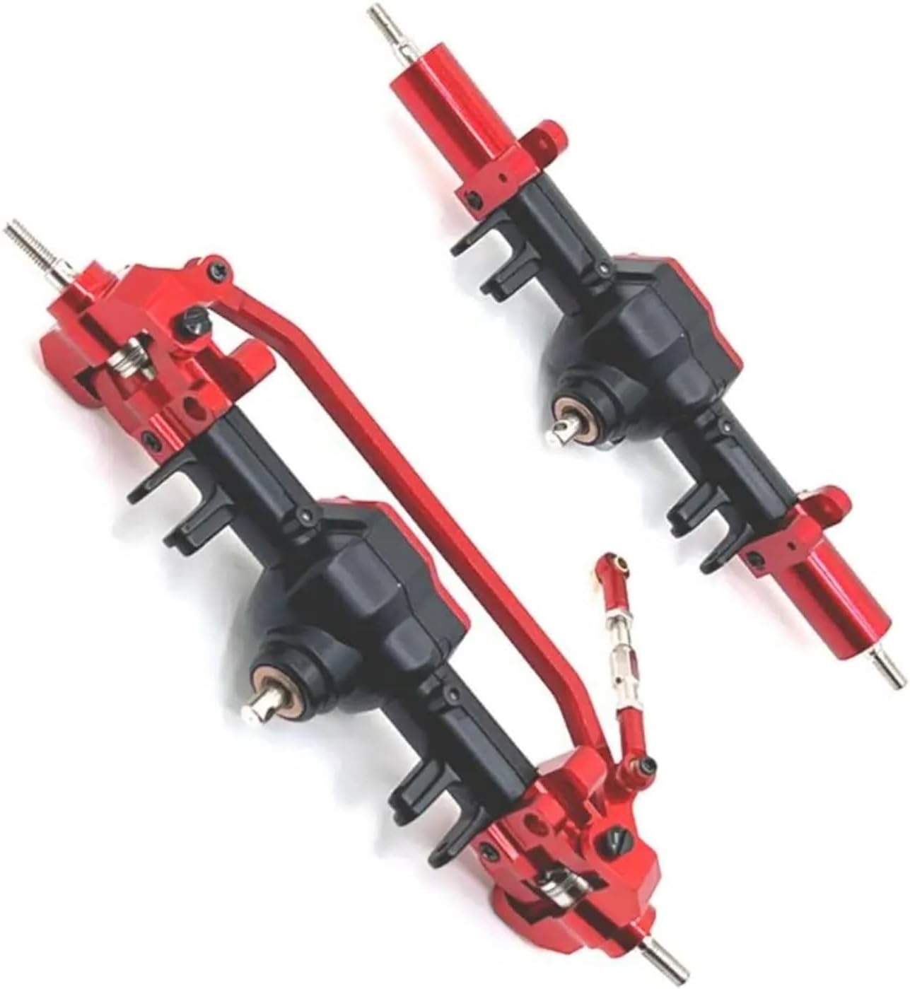 RC Vehicle Axles Compatible with MN for MN128 MN86 G500 1/12 RC Car Upgrade Parts Metal Upgraded Front and Rear Axle Differential Assembly(4,1 Set)