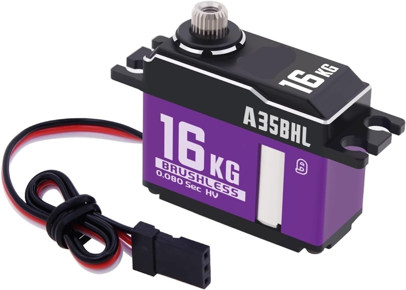 A35BHL Steel Gear 16KG Super Torque HV Programmable Brushless Motor Digital Servo Suitable for 1/12(A35BHL 16kg)