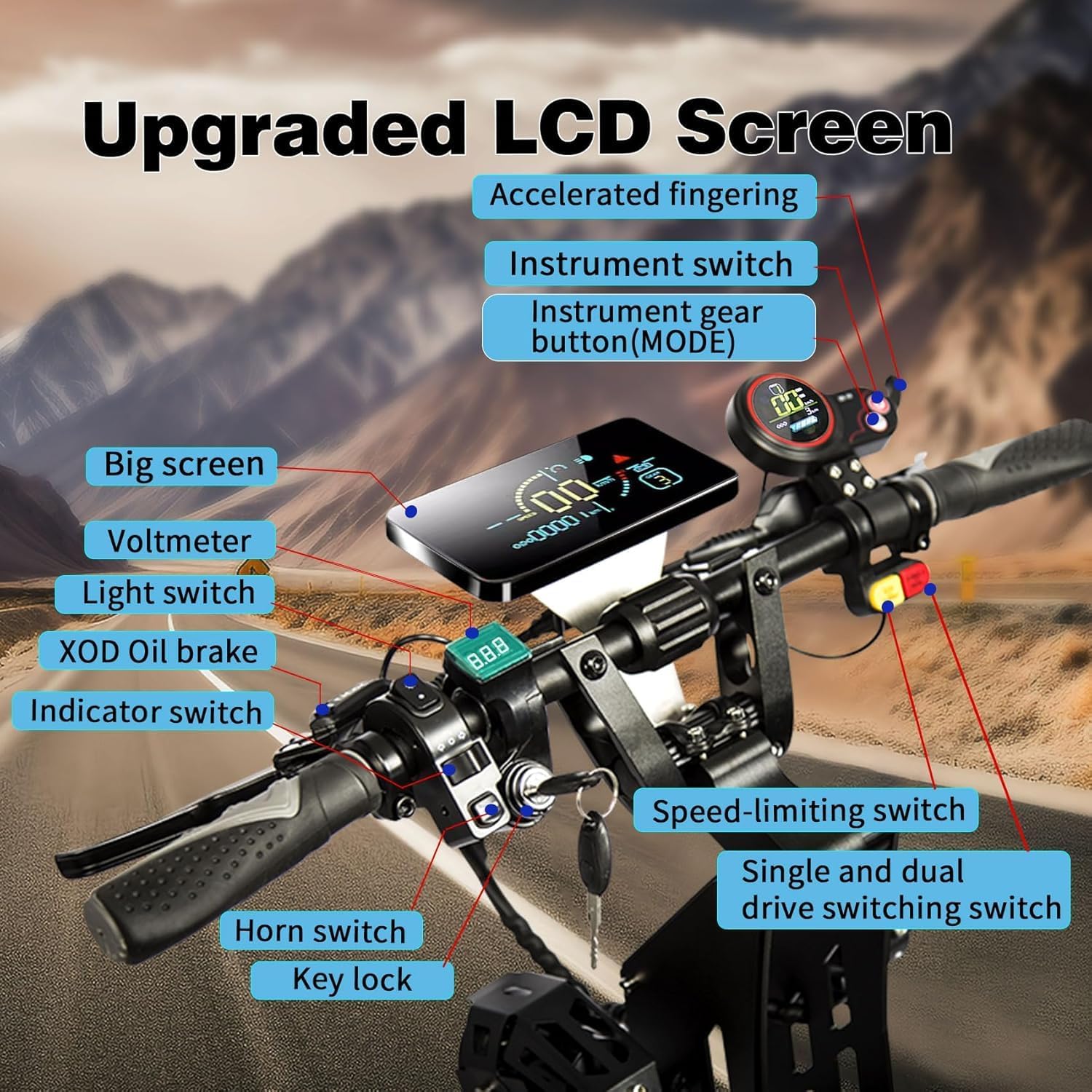 Electric Scooter for Adults with Seat, High Power 10000W Dual Motor with NFC, Max Speed 65MPH & Up to 75Miles,14