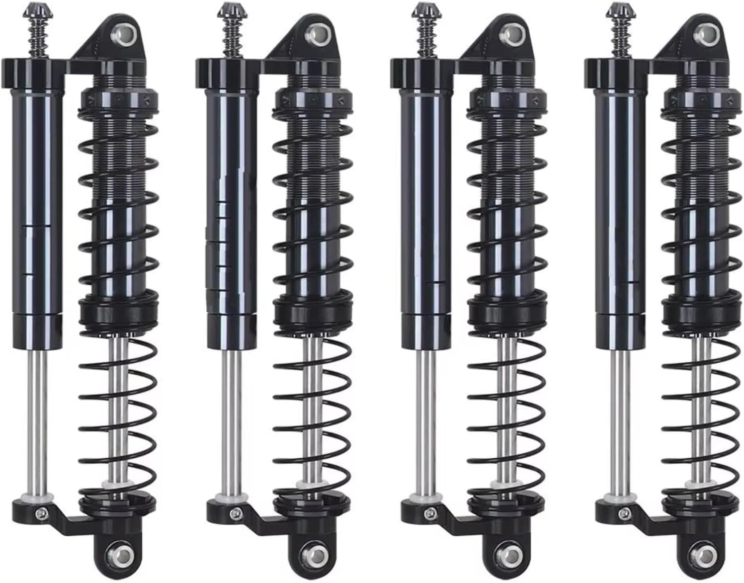 Shock Absorbers Parts For Meijiaxin H8h For Yikong Crossrs 1/8 L 105mm Adjustable Oil Negative Pressure Shock Absorber Dual Damper Rc Crawler Vehicle(Dark Grey)