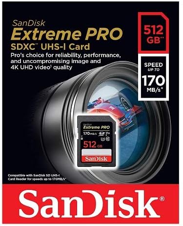 SanDisk Extreme Pro Memory Card 512GB SD Card (Two Pack) for Cameras, Computers 4K UHD UHS-I U3 Class 10 (SDSDXXY-512G-GN4IN) Bundle with (1) Everything But Stromboli MicroSD & SD Memory Card Reader