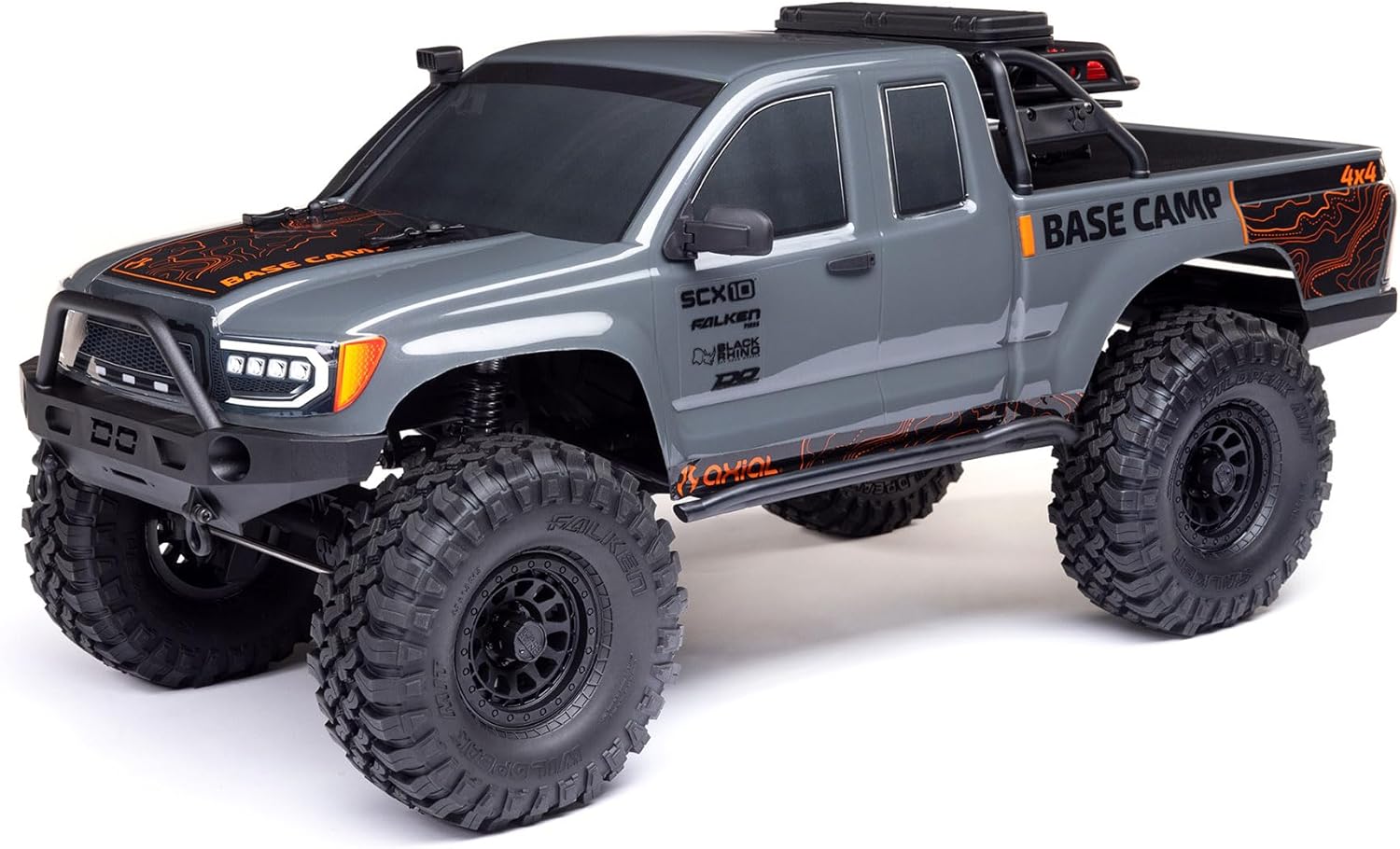 Axial RC Truck 1/10 SCX10 III Base Camp 4X4 Rock Crawler Brushed RTR (Battery and Charger Not Included), Gray, AXI-1375T2